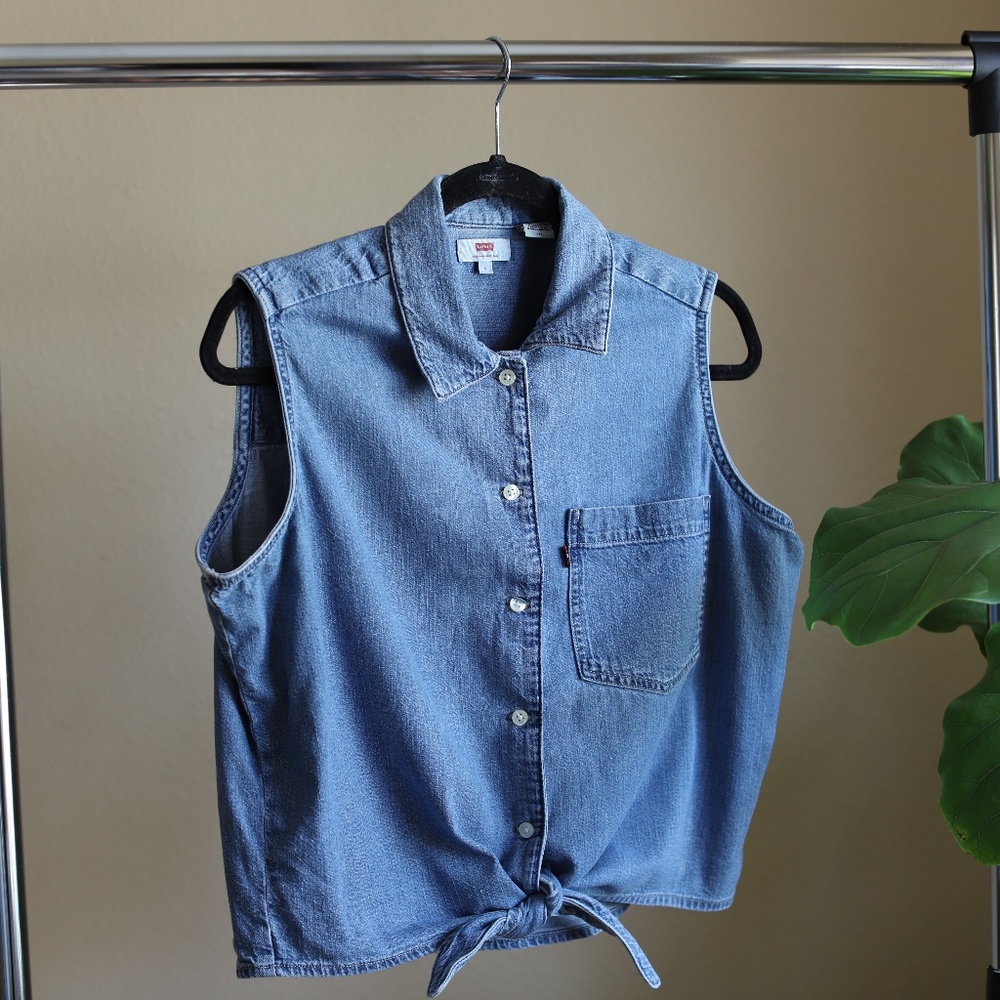 Levi's Tie-Front Denim Shirt